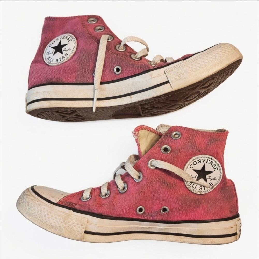 Distressed Faded Pink Converse Chuck Taylor All Star High Top Men Sz 5 Wmns Sz 7